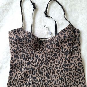 𝅺Costa Blanca Animal Print Sexy Mini Dress Size XS
